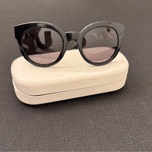 Marc Jacobs Black Round Cat eye Sunglasses